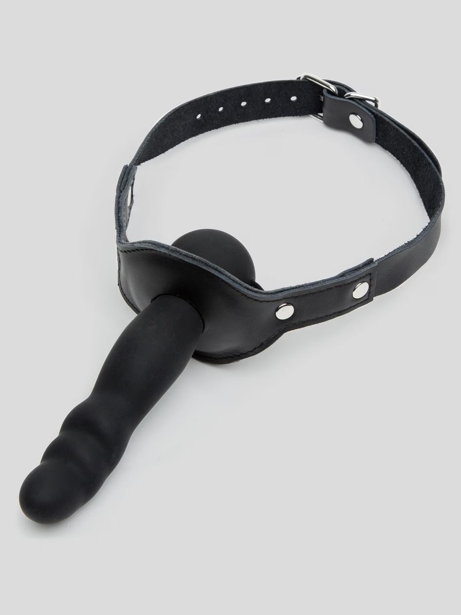 Bondage Boutique Silicone Gag with Dildo 5 Inch.